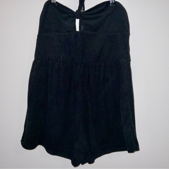Wild Fable Black Sleeveless HalterTie Towel Terry Fabric Romper size large - Picture 5 of 9